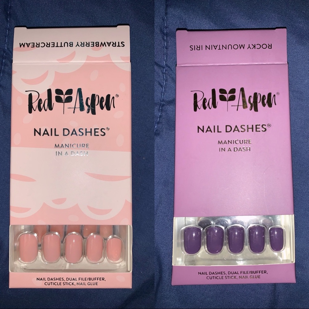 Red Aspen nail dashes